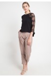 Aira Blouse With Lace In Pink Aira Blouse With Lace In Pink