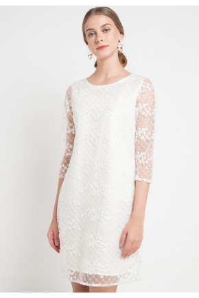 Shary Dress in Off White