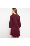Tinsley Assymetrical Dress In Maroon Tinsley Assymetrical Dress In Maroon