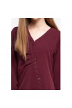 Tinsley Assymetrical Dress In Maroon Tinsley Assymetrical Dress In Maroon