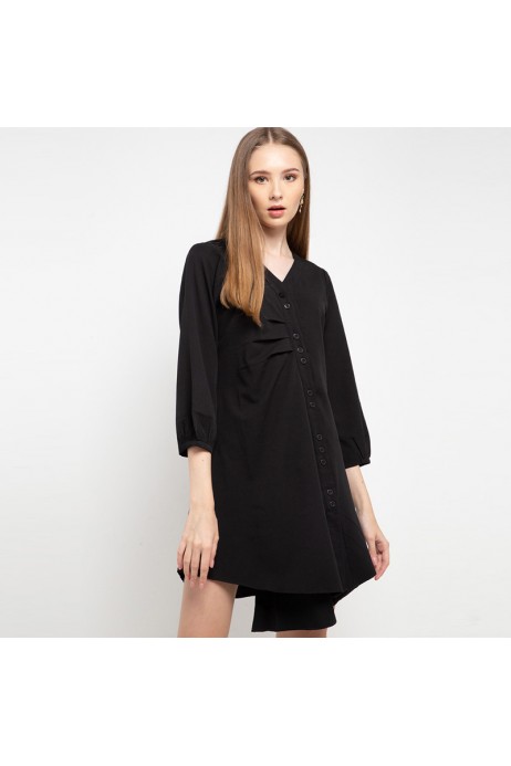 Tinsley Assymetrical Dress In Black