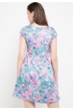 Delia Dress In Blue Print