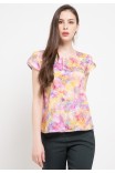 Tina Blouse In Pink Print Tina Blouse In Pink Print
