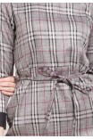Eloise Dress In Grey Chequered Print