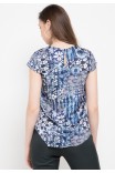 Plume Assymertical Blouse In Blue Print Plume Assymertical Blouse In Blue Print