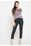 Plume Assymertical Blouse In Brown Print Plume Assymertical Blouse In Brown Print