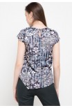 Plume Assymertical Blouse In Grey Print Plume Assymertical Blouse In Grey Print