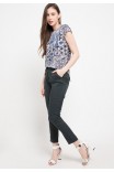 Plume Assymertical Blouse In Grey Print Plume Assymertical Blouse In Grey Print