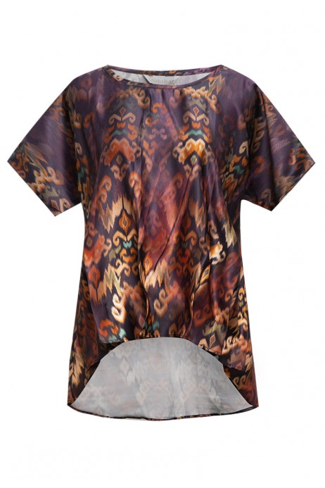  Sophistix Elio Blouse In Dark Purple Print