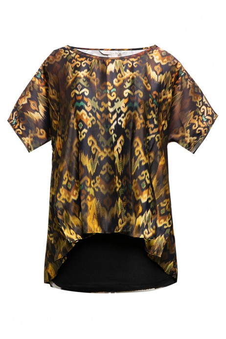   Sophistix Elio Blouse In Brown Print