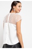 Accra Blouse With Lace In OffWhite