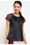 Accra Blouse With Lace In Black