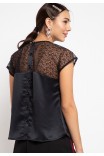 Accra Blouse With Lace In Black Accra Blouse With Lace In Black