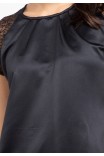 Accra Blouse With Lace In Black Accra Blouse With Lace In Black