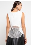 Sharin Blouse With Lace In OffWhite