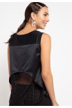 Sharin Blouse With Lace In Black Sharin Blouse With Lace In Black