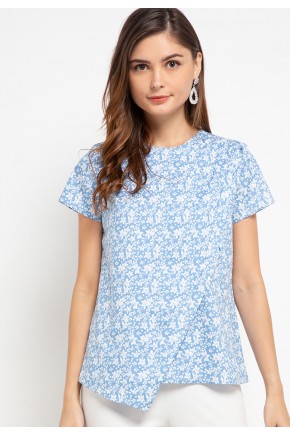 Sophistix Marni Blouse in Blue Print