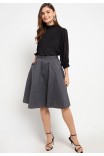 Sophistix Palmer Striped Skirt in Black