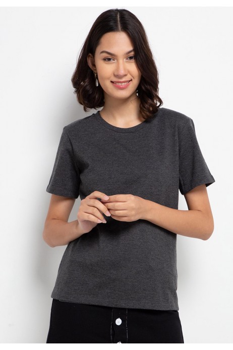 Toscano Lounge Knit Top in Dark Grey