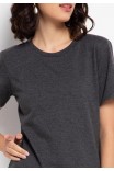 Toscano Lounge Knit Top in Dark Grey