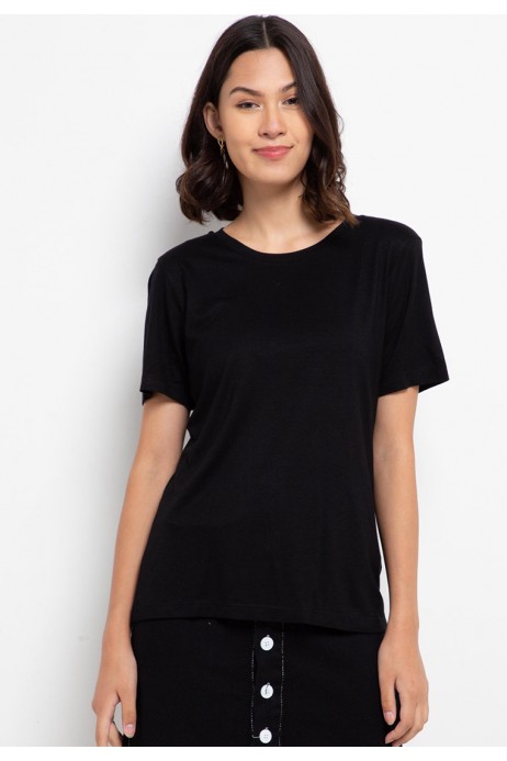 Toscano Lounge Knit Top in Black